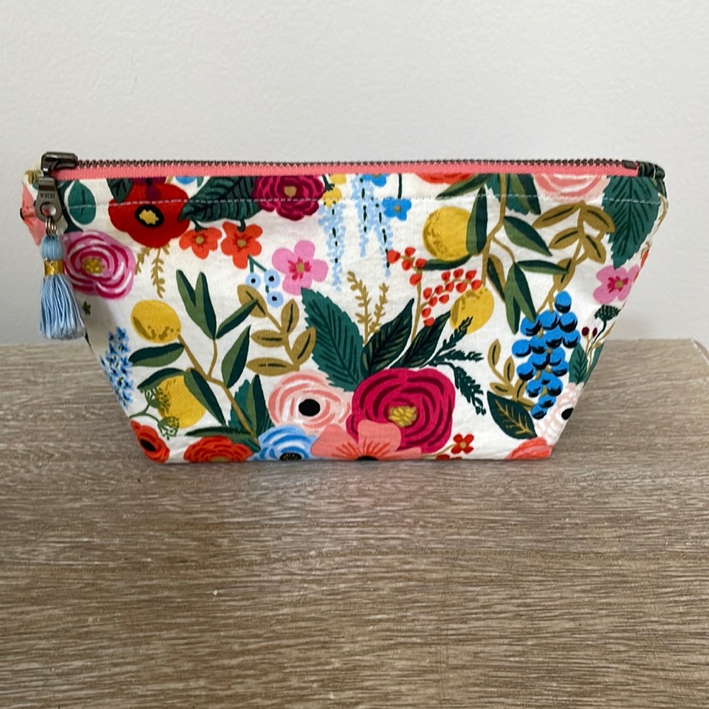 Floral makeup/essential oil bag